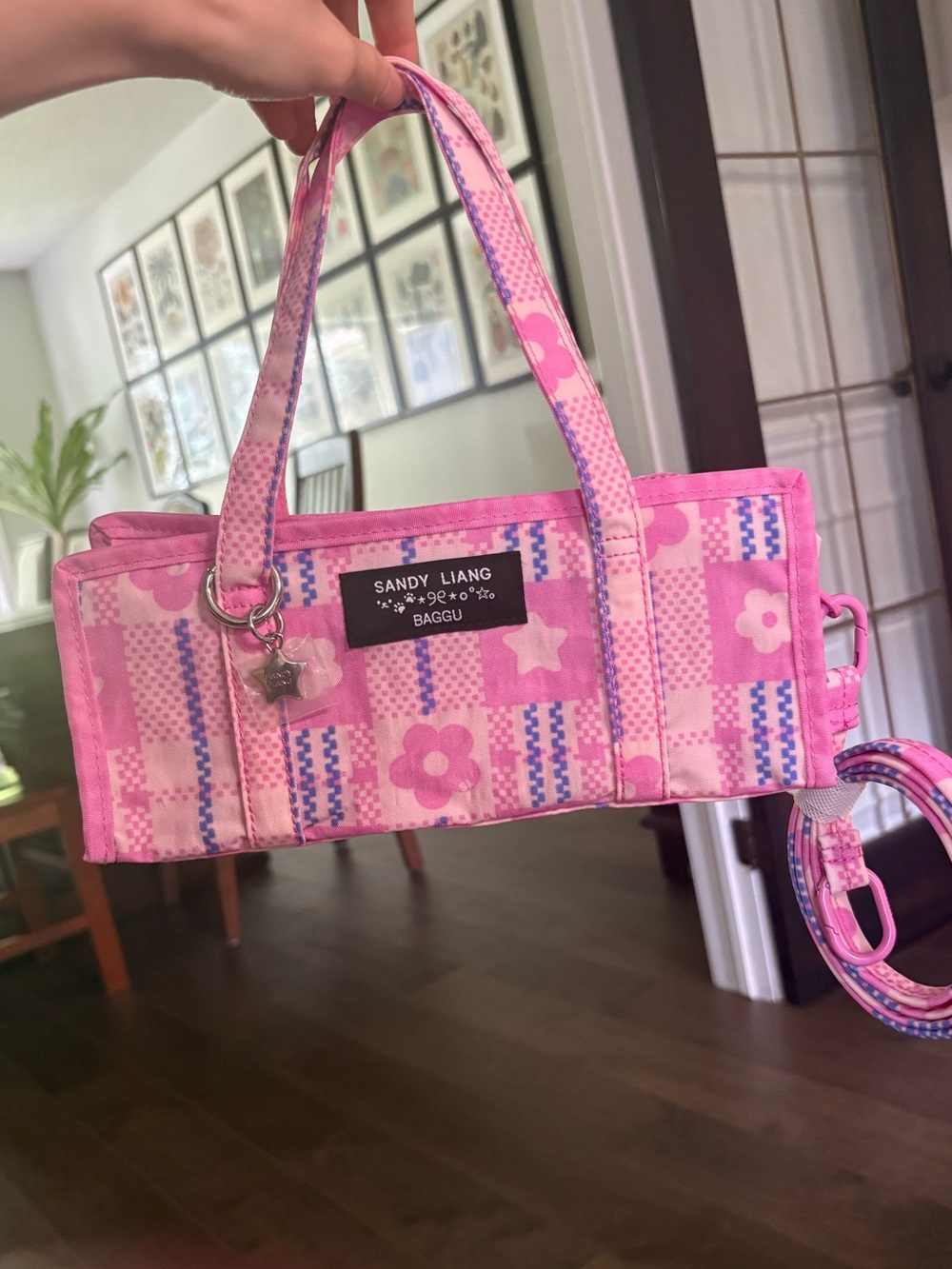 Sandy Liang BAGGU mini market bag pink NWT